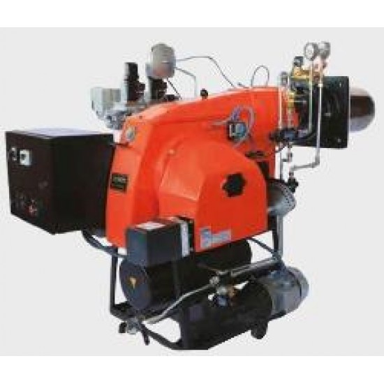 BRÜLÖR TG (L) 250 AGP GPO-S2 (GAZ PNM. ORS./SIVI YAKIT İKİ KADEME) MONOBLOK DOĞALGAZ-MOTORİN 1200-3200 kW 300 mbar