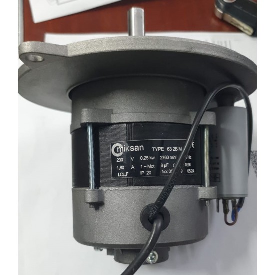 ÖZEL MİLLİ-MİKSAN FAN MOTORU 0,25kW_3000d/d_MONO_63 2A M_SAAT YÖNÜ TERS_ AA