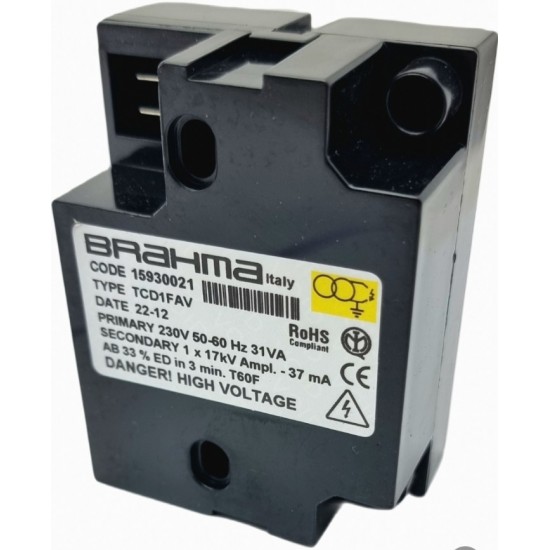 TRAFO  BRAHMA TCD1FAV 230V 31Va 1X17KV 37mA %33